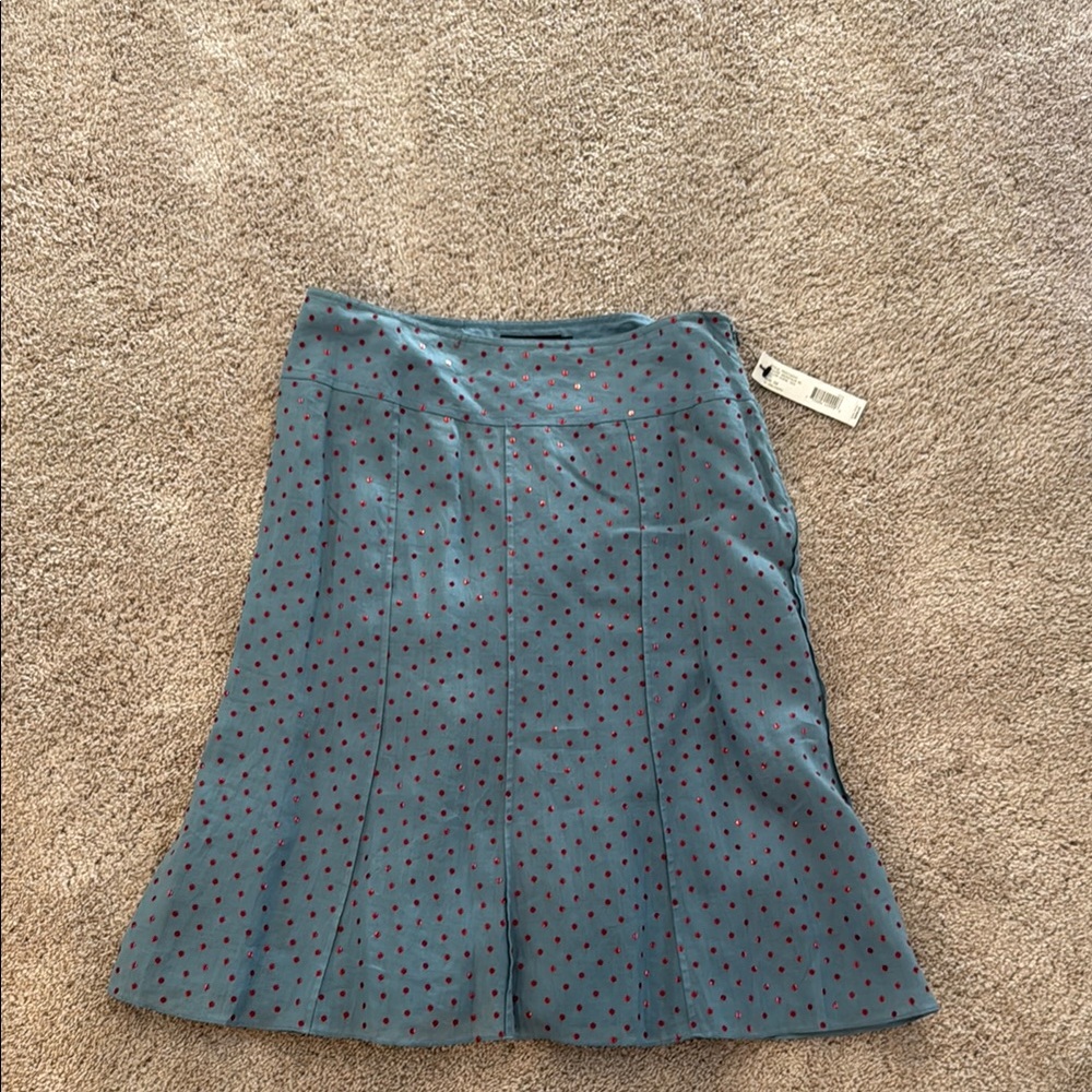 Dkny Blue Knee-Length Fit and Flare Skirt NWT